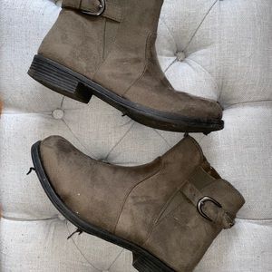 Olive Green Booties
